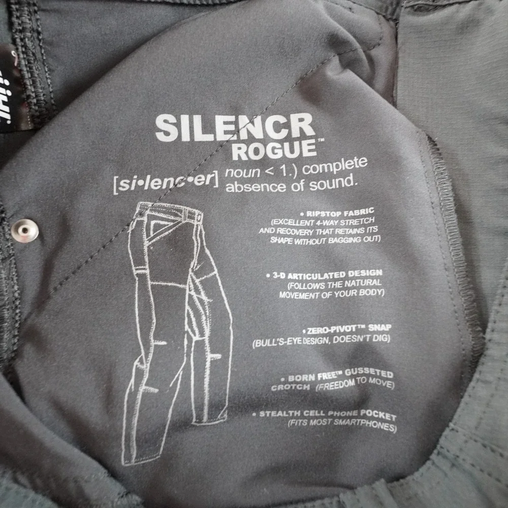 Kuhl Silencr Pants Mens 30x32 Black Ripstop Articulated Knee Outdoors Hiking